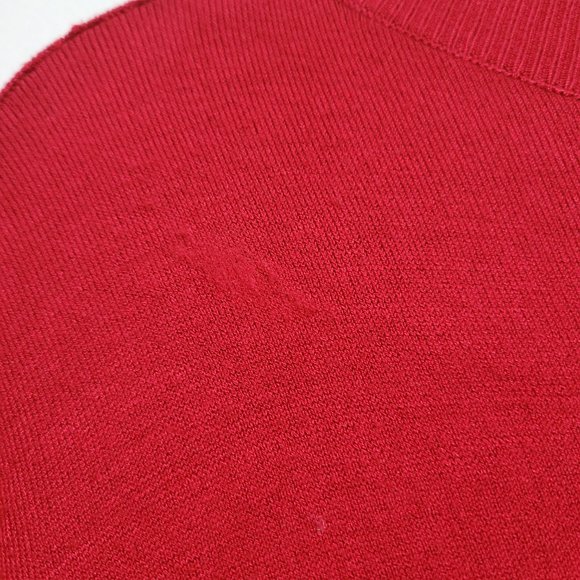 Catherine MaLandrino Red Long Sleeve Sweater Buttons Size Large - Picture 4 of 5